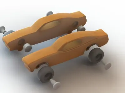 Block car 3D print model
