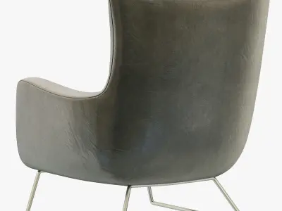 RH Modern Liam Leather Chair 3D model