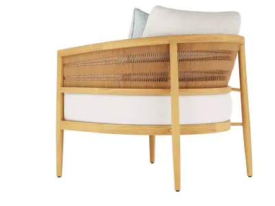 Nusa Teak Lounge Chair 3D model