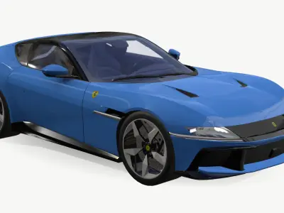 Ferrari 12Cilindri Spider Low-poly 3D model