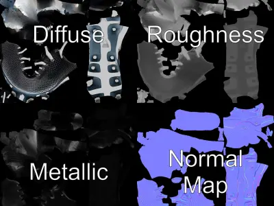 Soccer Cleat Model Pack with Detailed Textures Low-poly 3D model