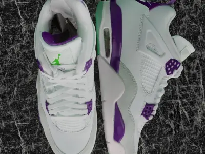 NIKE JORDAN 4 RETRO SB 3D SHOES - PURPLE Low-poly 3D model