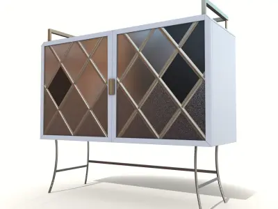 bar cabinet Low-poly 3D model purchase
