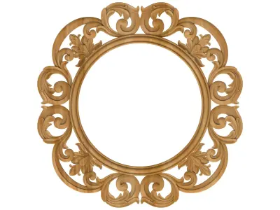 Carved picture frame STL 3D model 53