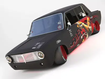 Vaz 2101 Kopeyka Low-poly 3D model