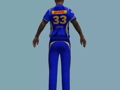 A-Pose Rigged Hardik Pandya 3D model