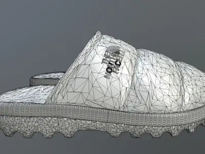 THE NORTH FACE FASHION SLIPPERS PBR Low-poly 3D model
