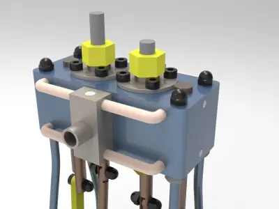 A SIMPLE LITTLE 2 CYLINDER VERTICAL 3D print model
