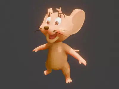 Clean 3D Mouse Mesh Low-poly 3D model