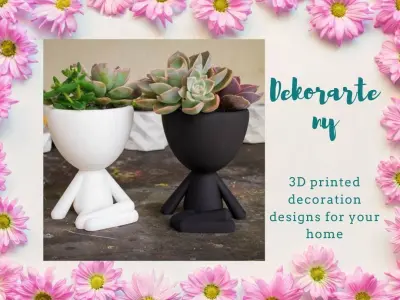 Pareja de enamorados - Planter couple in love - 3D printing Free 3D print model