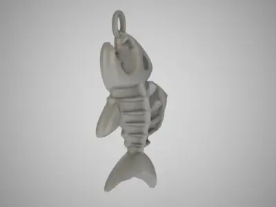 Piranha Necklace 3D print model