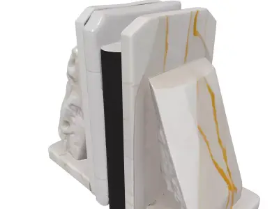Luxury Marble Geode Bookends Set Low-poly 3D model