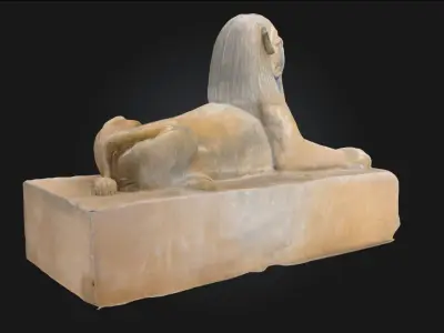 Sphinx Statue Iconic Monument Model for Ancient Egyptian 3D model