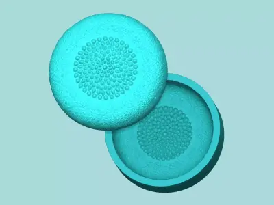 Sunflower Center 07 - Silicone Mold Maker - Template 3D print model