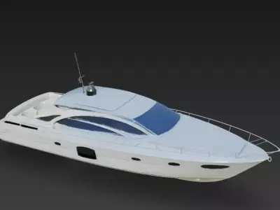 Modern Sport Motor Yacht Cabin Cruiser 3D Model 3D print model