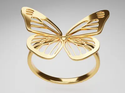 Butterfly Ring 3D print model order