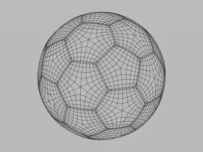 Football soccer ball Low-poly 3D model