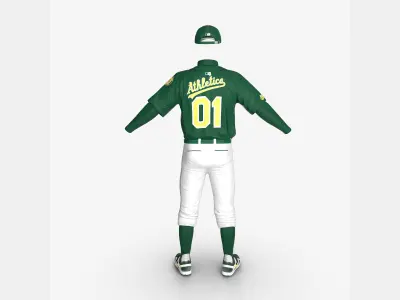Baseball Player Outfit Athletics 2 3D model