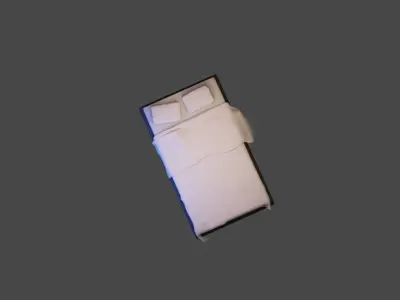 WhiteBed bed Free 3D model