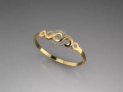 3D design of bangle bracelet 3D print model