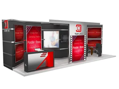 Booth Exhibition Stand a525 3D model