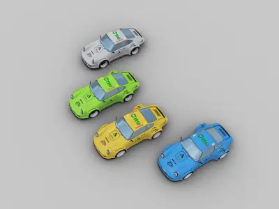 Porsche 911 rauh-welt  Low-poly 3D model