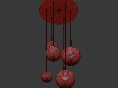 Whitley Chandelier Round 6 3D model