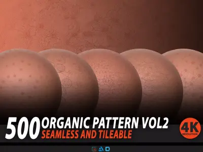 500 4K Organic Pattern- Seamless and Tileable Texture