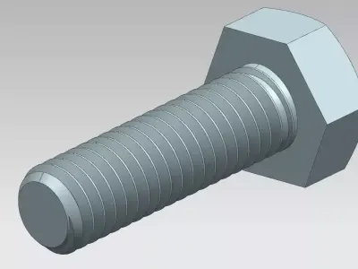 Hex screw M6 3D print model