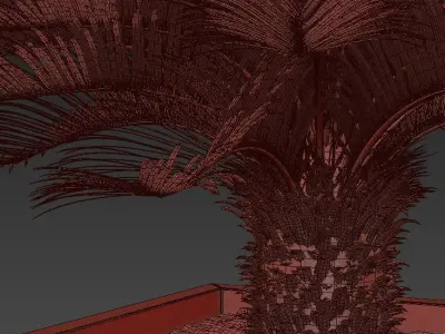 Artificial Cycas Palm in RH pot 3D model