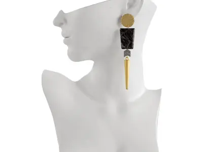 Boutique Jewelry Mannequin Display Stand 001 3D model