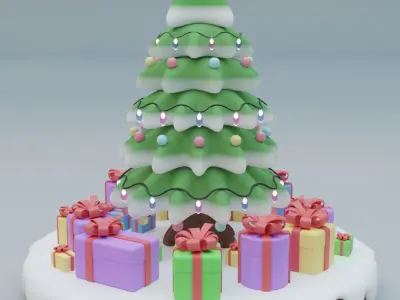 Gingerbread cristmas tree 3D model for cristmas 3D model