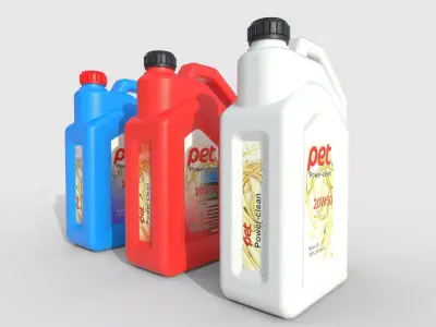 Motor Oil Bottle Model-2B Low-poly 3D model
