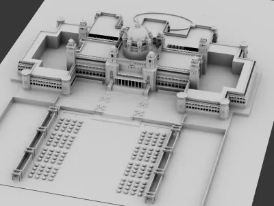 Umaid Bhawan Pales 3D model