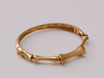 Modern Luxury Jewelry Set 3D Printable Gold Rings and Bracelets 3D Model Pack