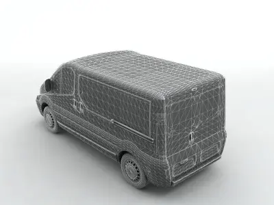 2007 Vivaro Utility Van Low-poly 3D model