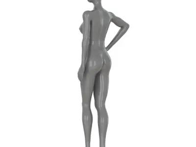 Female gray mannequin 86 3D model