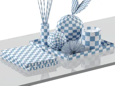 CB2 Decoration Set 1 For Coffee Tables 3D model