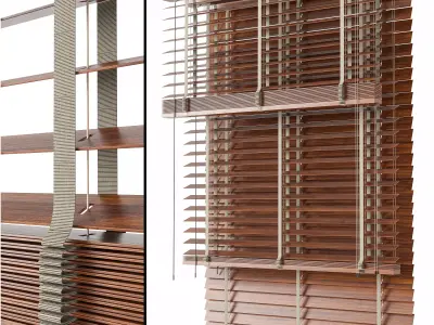 Wooden Blinds Set 10 3D model