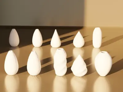 VASE COLLECTION 1 TO 10 VASE 3D print model
