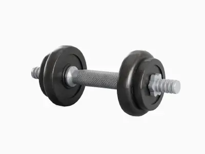 Metal Dumbbell 01 Low-poly 3D model
