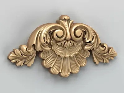 Carved decor central 045 3D model