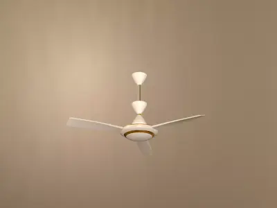 Modern ceiling fan Low-poly 3D model