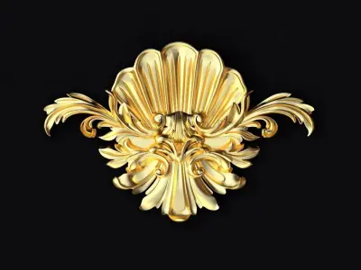 Central decor ornament for furniture 3D model 421