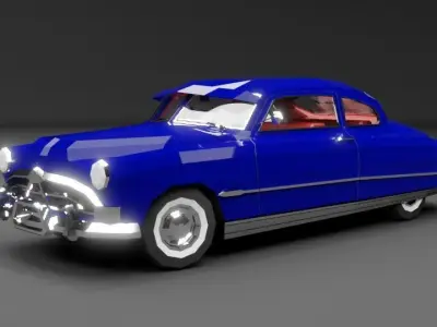 Hudson Hornet Low-poly 3D model