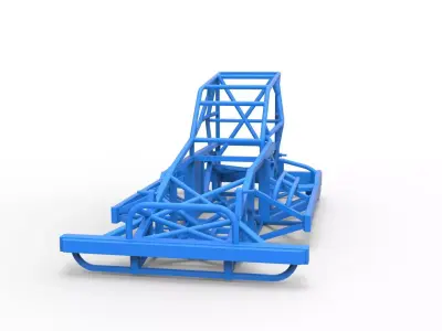 Frame of New Zealand Superstock car Version 4 Scale 1 to 25 3D print model
