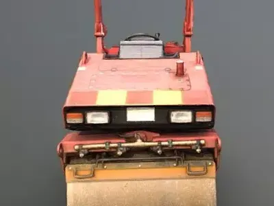 Road Roller ARP 35 - High-Quality 3D Model Low-poly 3D model