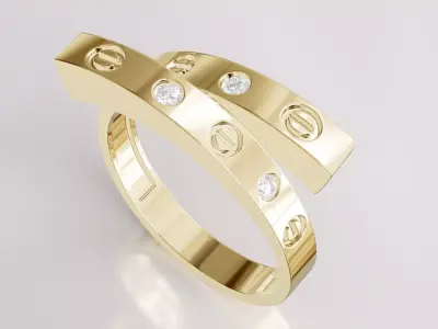 Jewelry Diamond Ring Model RG08 Free 3D print model