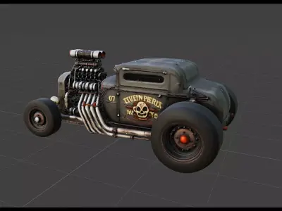 Game Car Model High Quality Low-poly 3D model