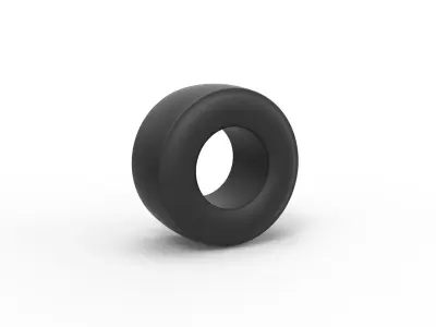 Dragster rear tire Scale 1 to 25 3D print model
